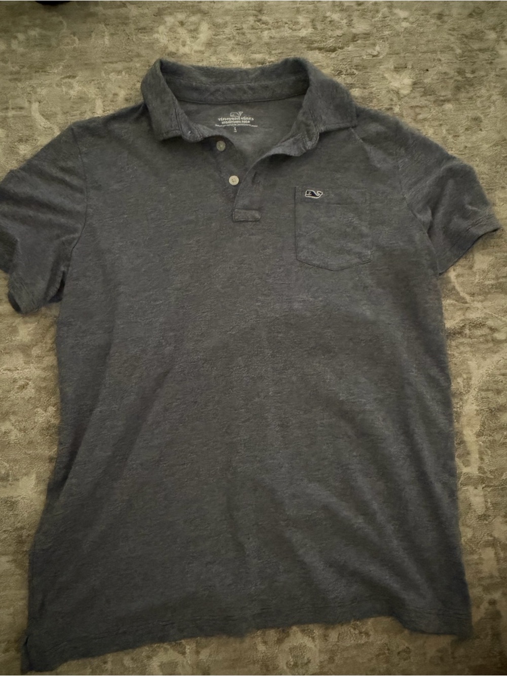 Vineyard Vines Men's Polo in Charcoal Blue